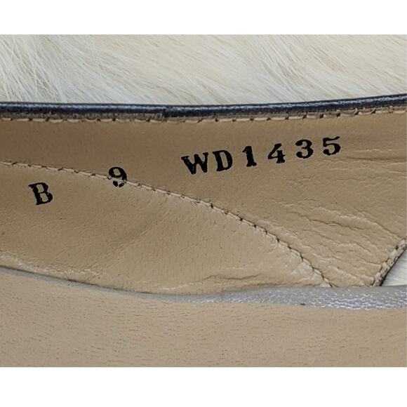 Bruno Magli Fiesse Wedge Heel Gray Color-Block Lambskin Leather Size 9.5 AA, NEW - Picture 9 of 10